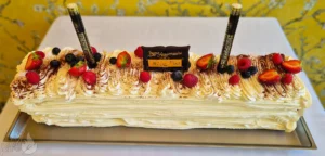 Photo d'un dessert maison sur-mesure du restaurant L'Art de Vivre à Moosch dans le Haut-Rhin en Alsace
