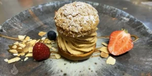 Photo d'un dessert maison du restaurant L'Art de Vivre à Moosch dans le Haut-Rhin en Alsace