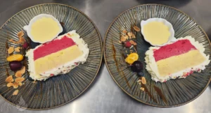 Photo d'un dessert maison du restaurant L'Art de Vivre à Moosch dans le Haut-Rhin en Alsace