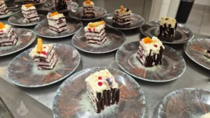 Dessert maison pour un menu de groupe du restaurant L'Art de Vivre à Moosch dans le Haut-Rhin en Alsace