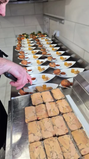 Entrée maison d'un menu de groupe du restaurant L'Art de Vivre à Moosch dans le Haut-Rhin en Alsace