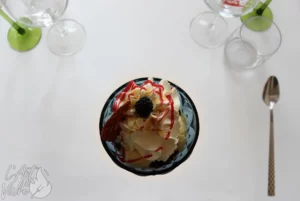 Glace dame blanche du restaurant gastronomique traditionnel L'Art de Vivre à Moosch dans le Haut-Rhin en Alsace