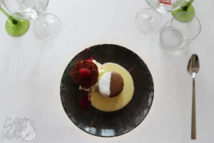 Macaron fait maison du restaurant gastronomique traditionnel L'Art de Vivre à Moosch dans le Haut-Rhin en Alsace