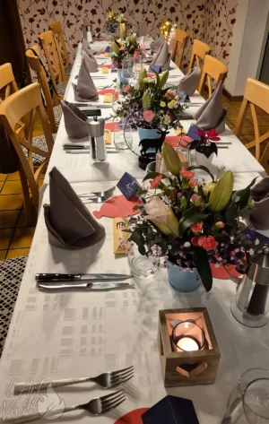 Réservation d'une grande table au restaurant L'Art de Vivre à Moosch dans le Haut-Rhin en Alsace